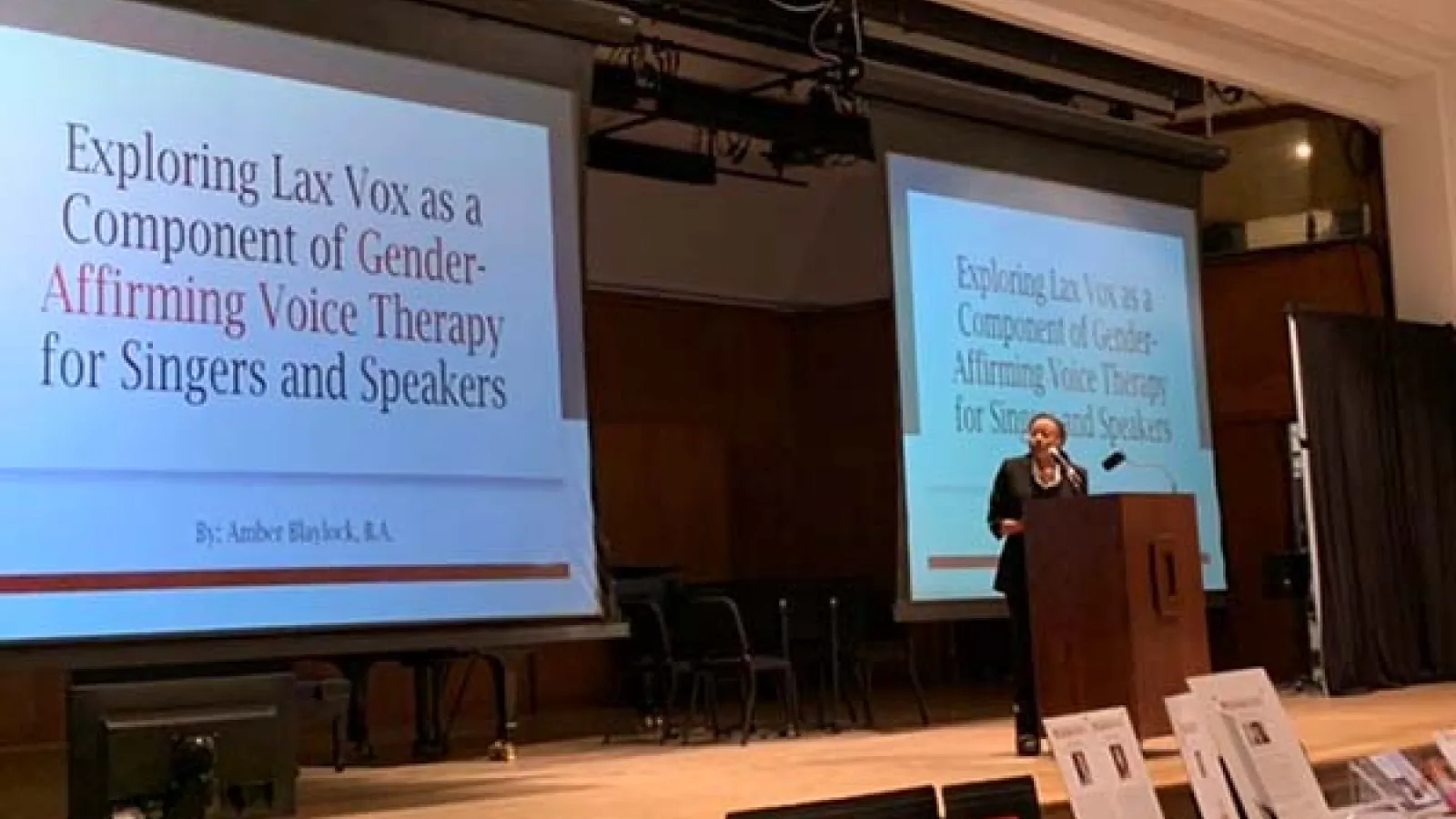 Amber Blaylock presenting