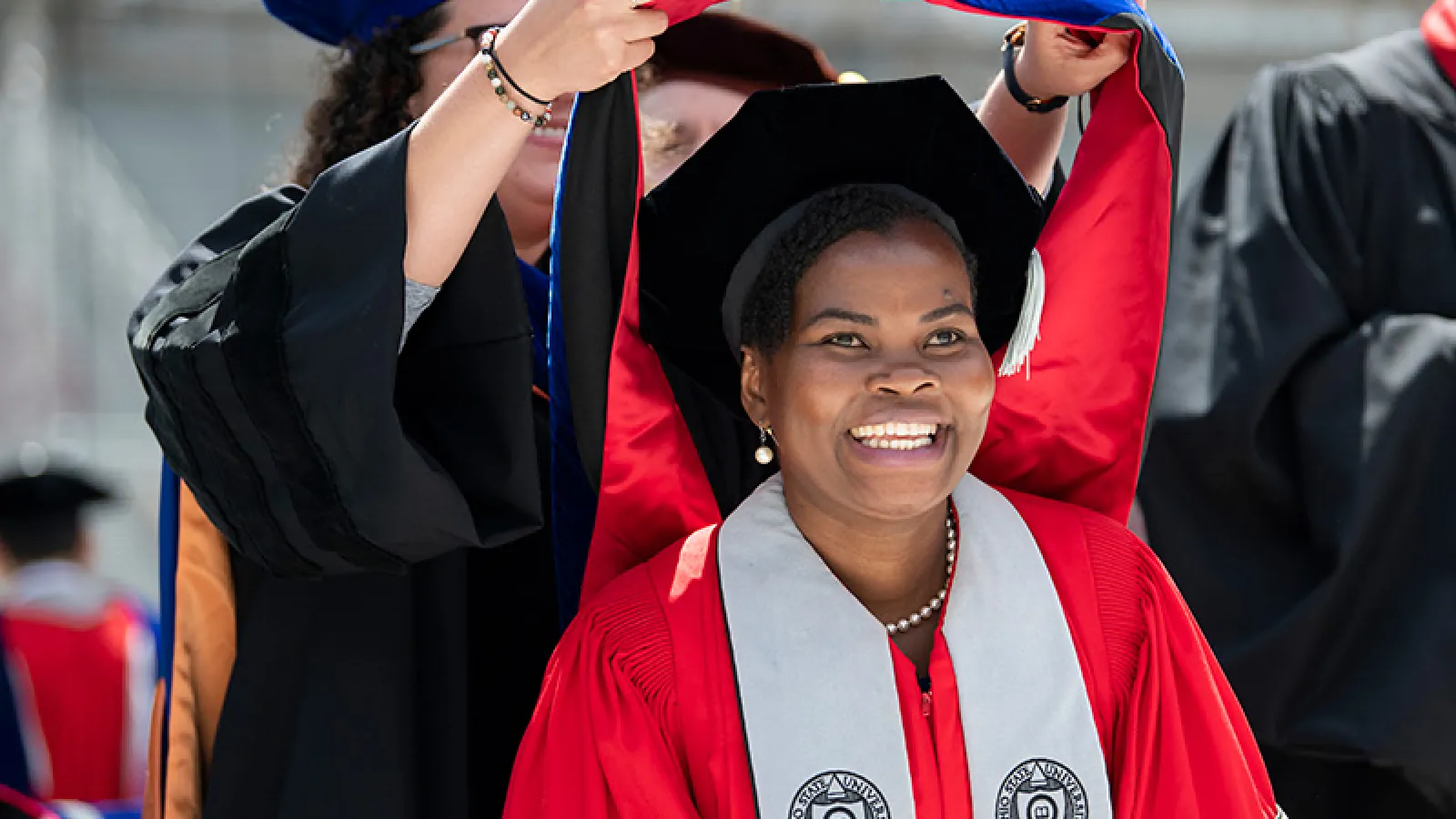 PhD hooding at commencement