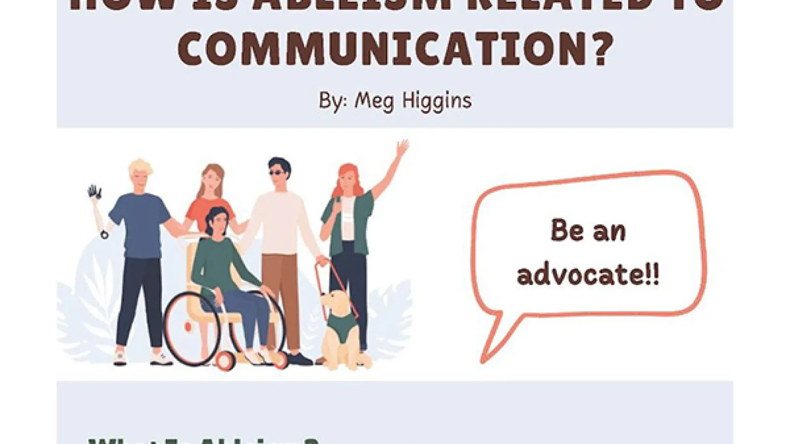 Sample of Infograph: How is Ableism Related to Communication?