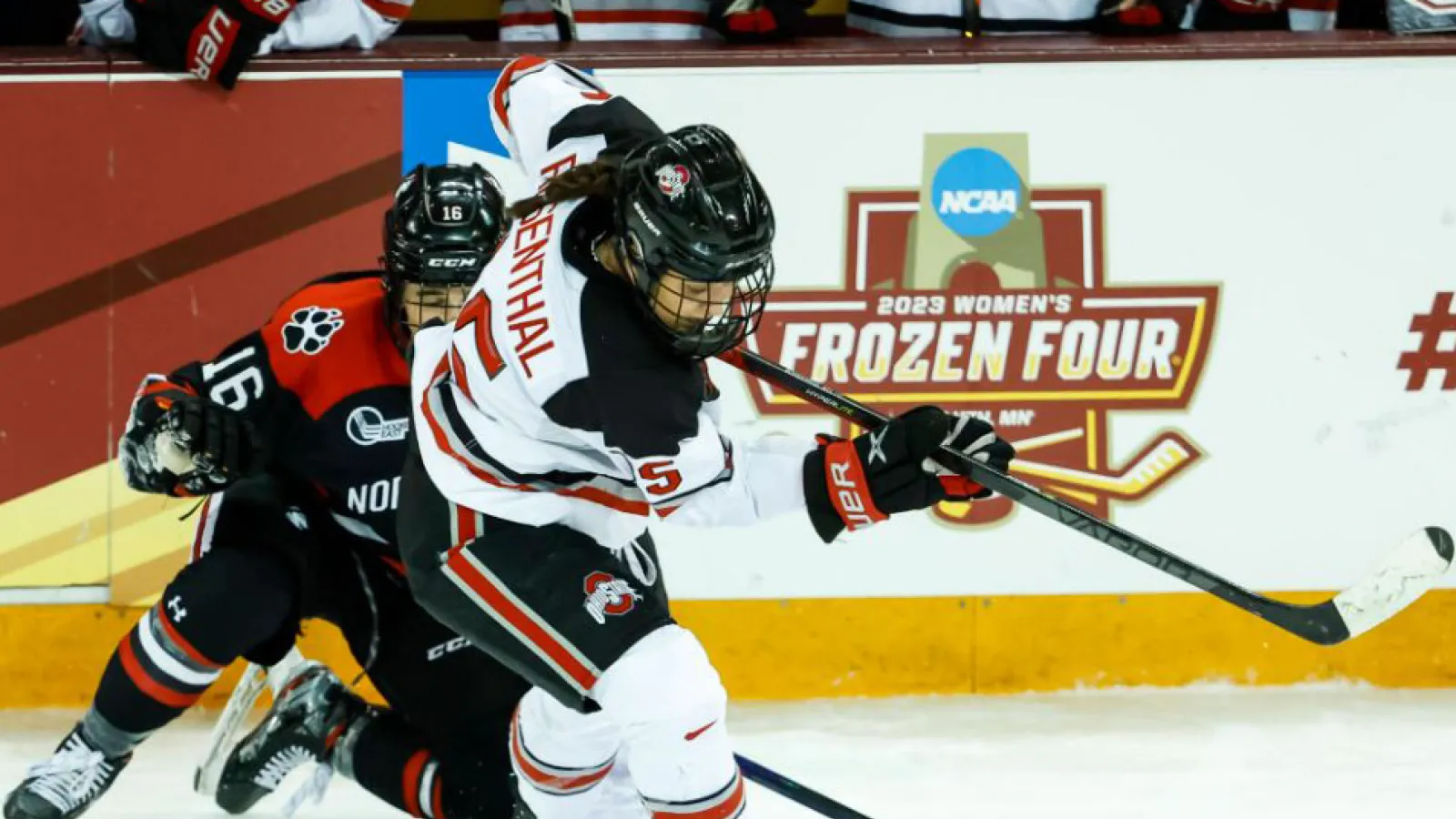 Gabby Rosenthal action shot playing hockey
