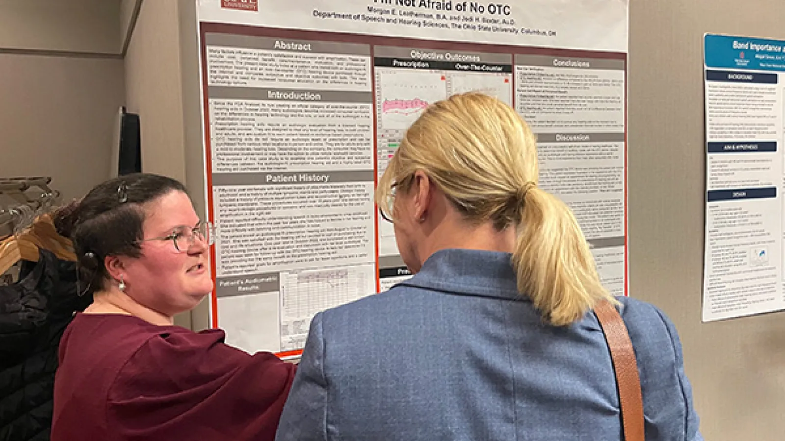 Morgan Leatherman with poster
