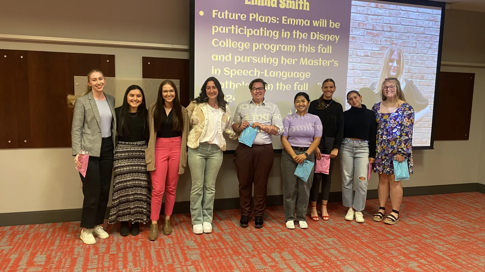 Group of students who were recognized at NSSLHA banquet