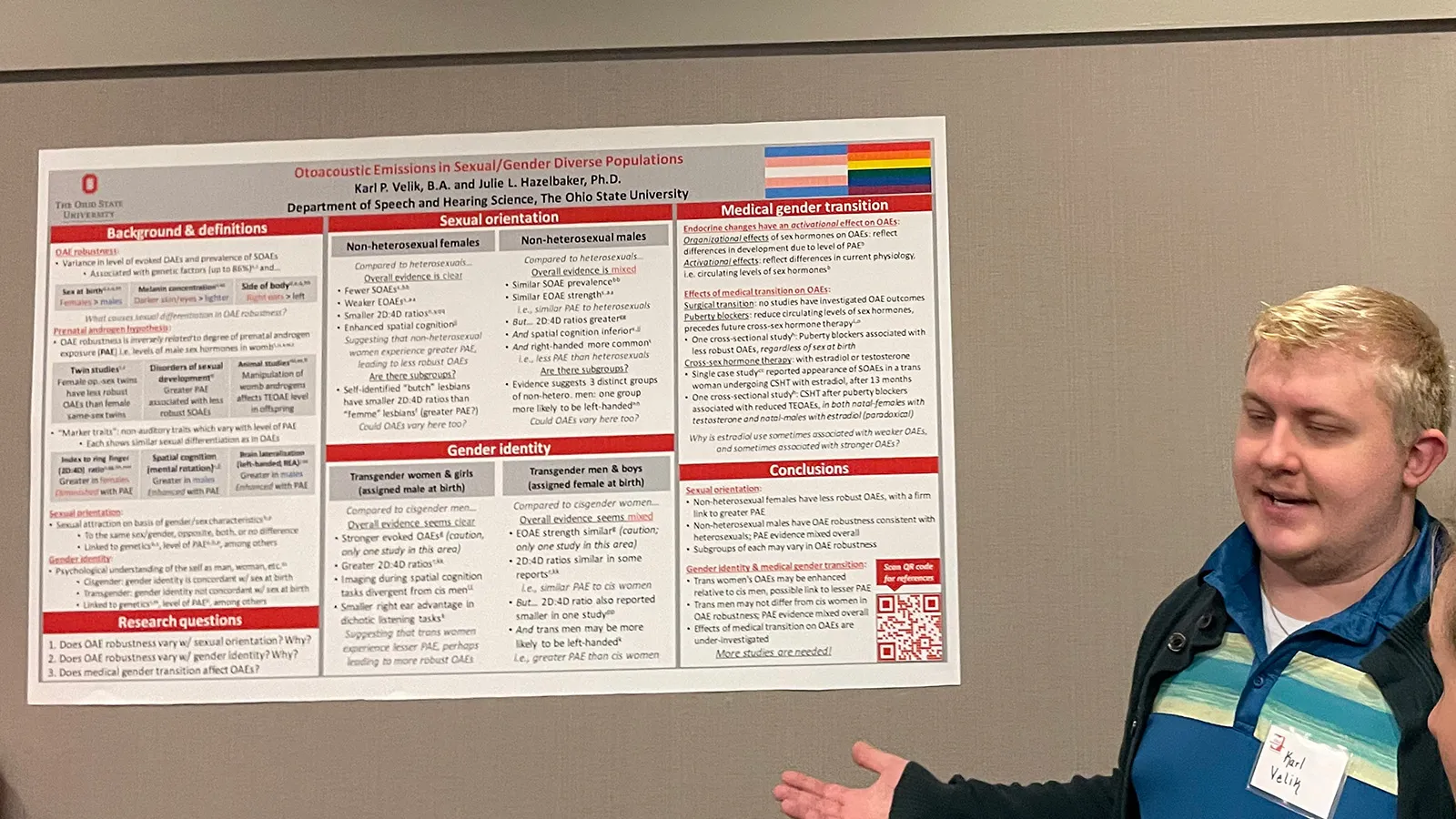 Karl Velik with poster
