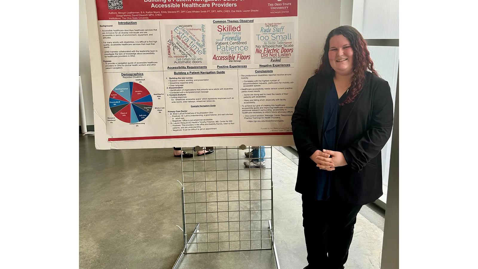 Morgan Leatherman with research poster