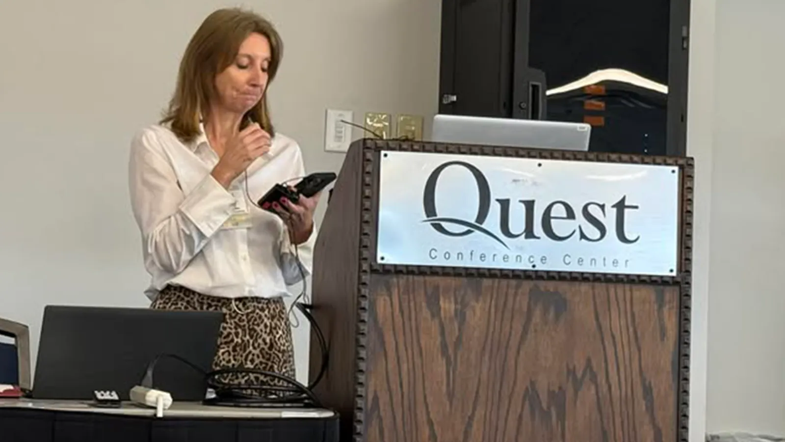 Julie Hazelbaker presenting