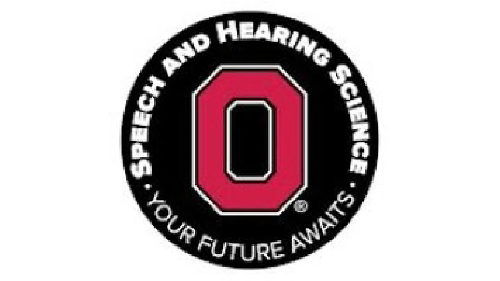 Speech and Hearing Science logo with Block-O graphic