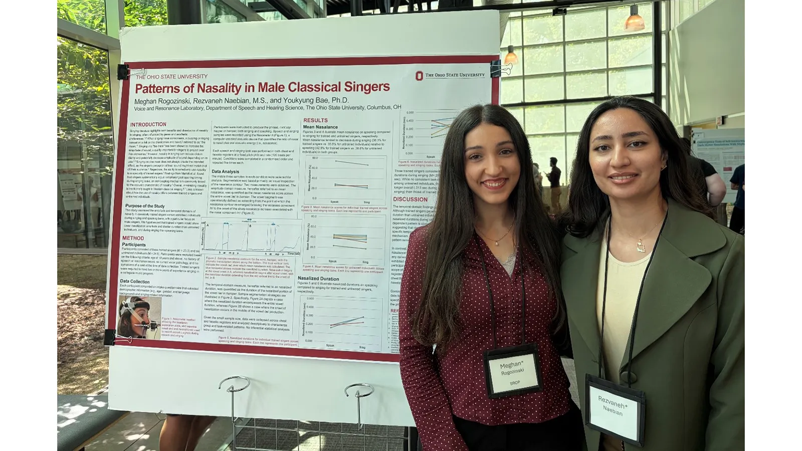 Meghan Rogozinski and Rezvaneh Naebian at the SROP symposium