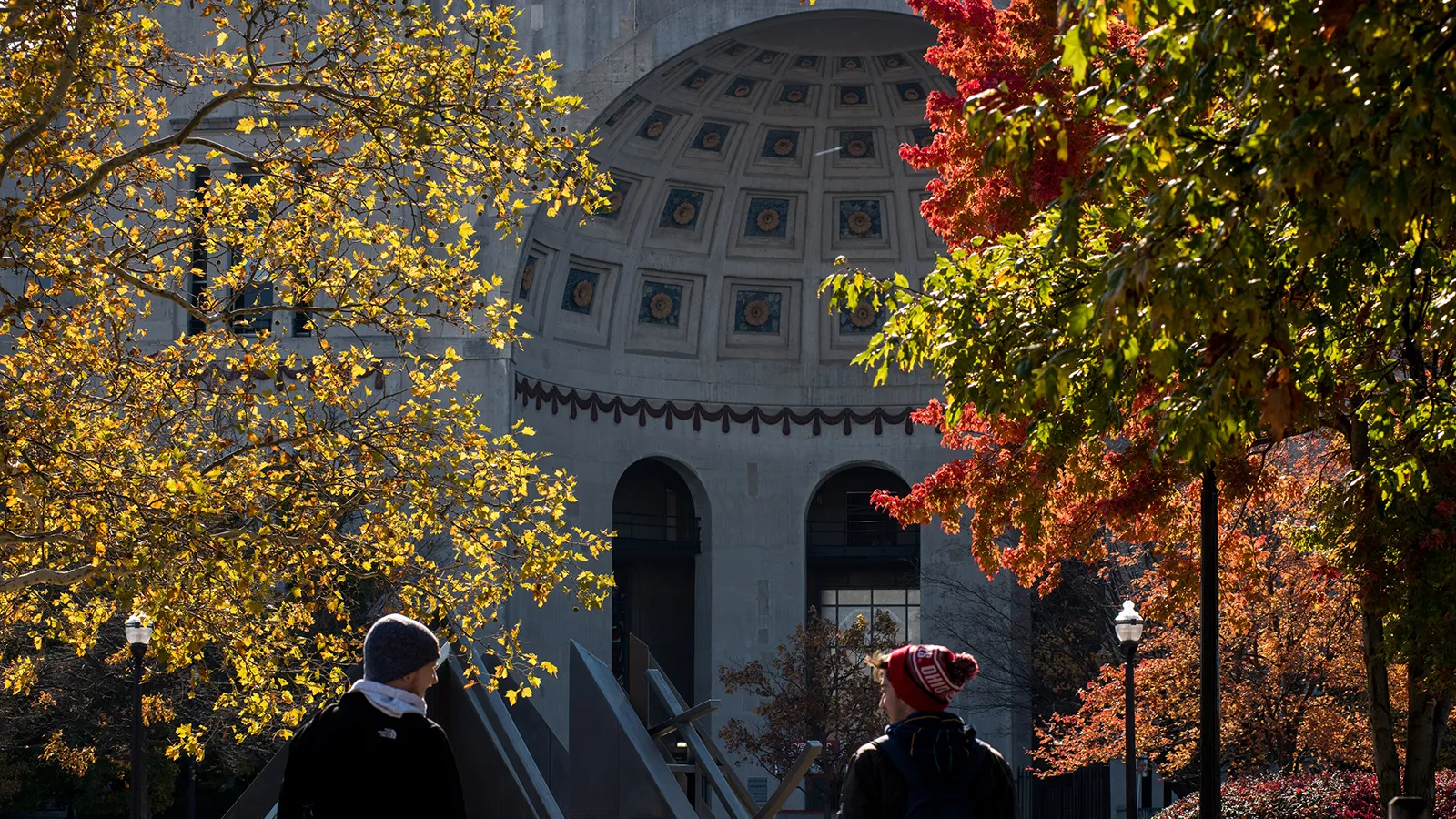 Ohio Stadium and fall foliage
