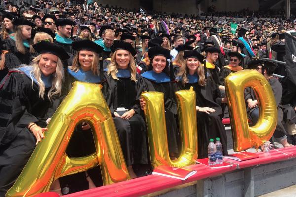 Audiology students at commencement 2019 Audiology students at commencement 2019