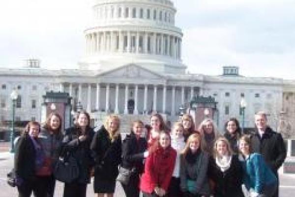group photo in front of U.S. Capitol building
