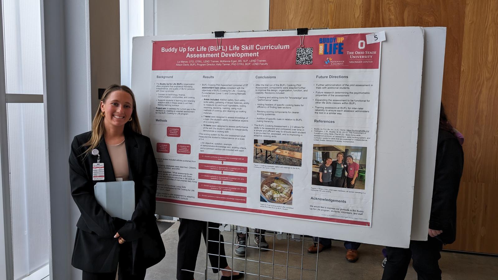 McKenna Egan with research poster