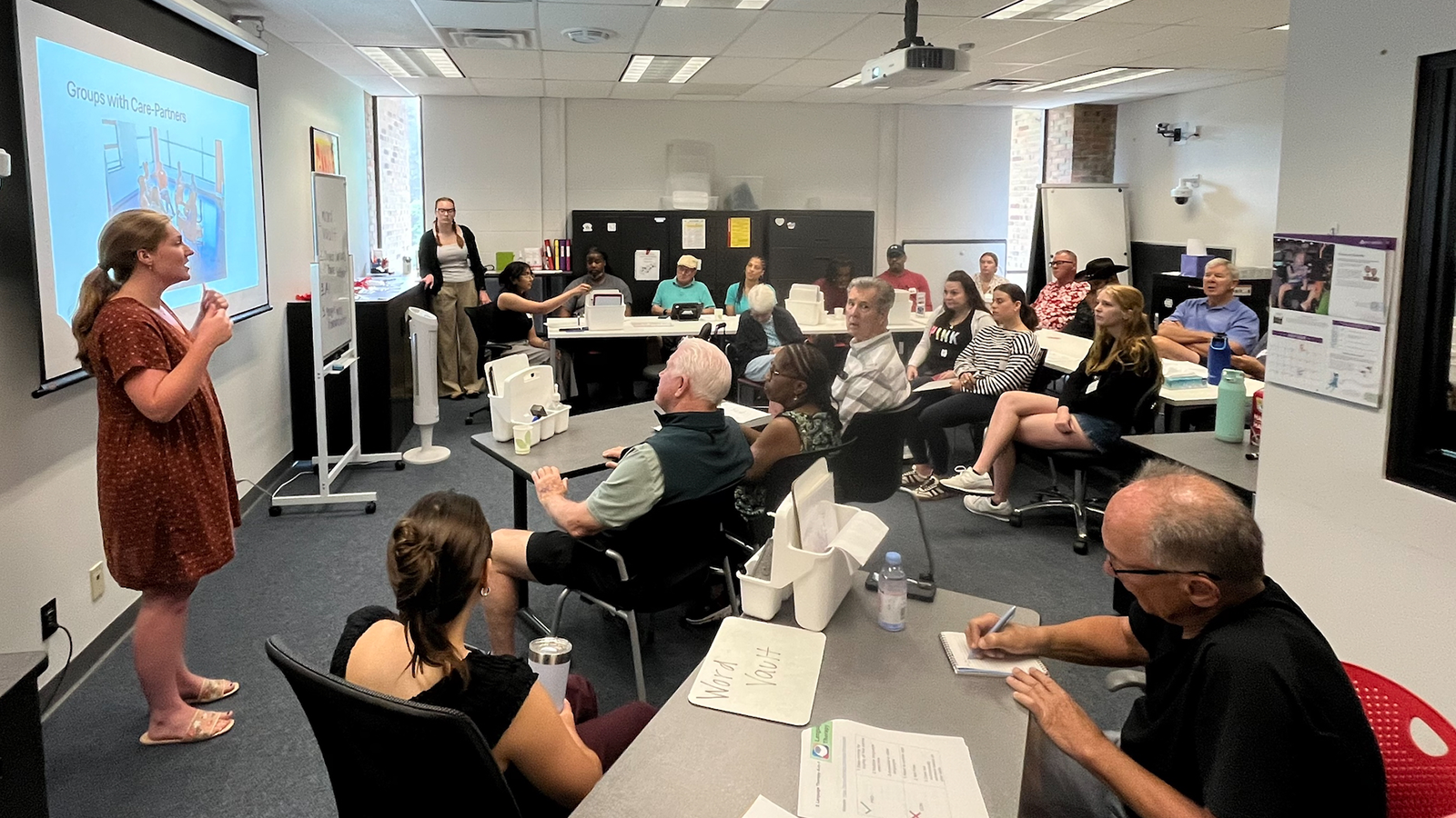 Adult classroom setting