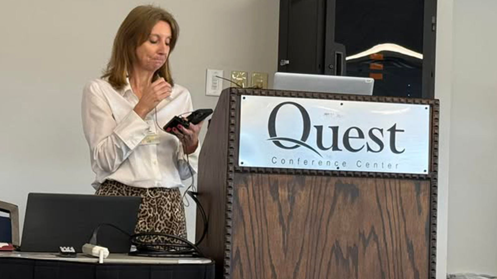 Julie Hazelbaker presenting