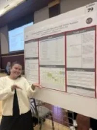 Grace Silvers presenting research poster