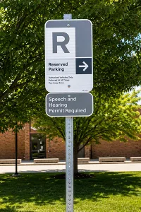 Reserved Parking sign